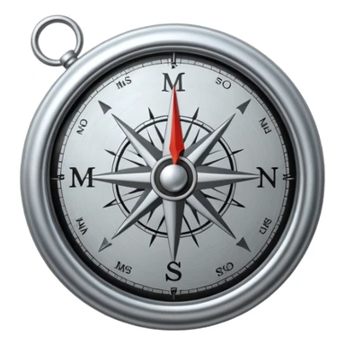 compass with 'mission' sticker