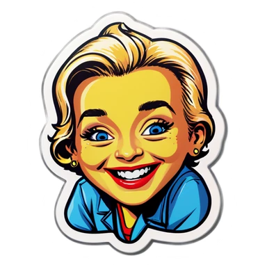 Pop art Be embarrassed Giggling sticker