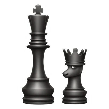 Queen & king chess piece emoji sticker