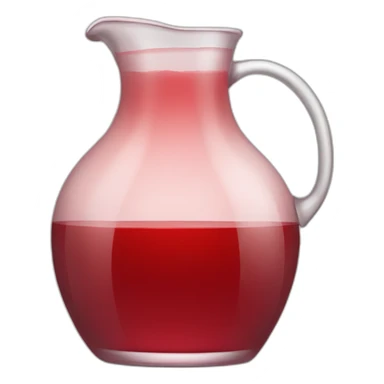 glass jug of red juice sticker