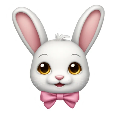 cute bunny with a bow sticker