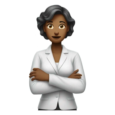 Woman telling someone NO, hiding her face  sticker