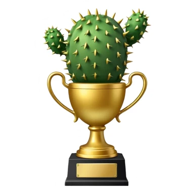 golf trophy cactus sticker