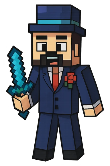 Extract every character from the picture. character including the clothes and accessories they are wearing, and place on a transparent background. Keep the original style and appearance exactly the same. and separately give me the each character picture. There is 3 character in this image. there is two dog

 sticker