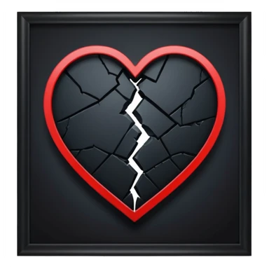 Black heartbreak from the middle sticker