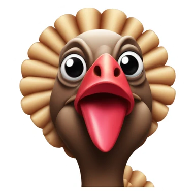 turkey wearing lipstick and has nails and is a baddie sticker