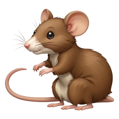 a clumsy rat tripping over its own tail sticker