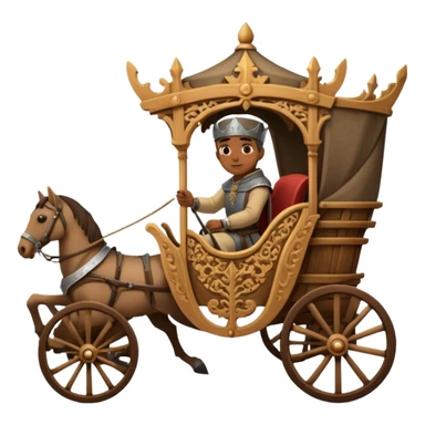 in medieval period  a man in a Carriage sticker
