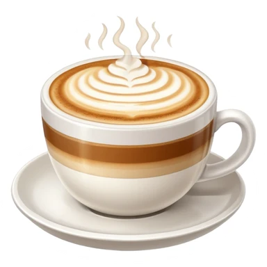 Cappuccino in big white cup without a face on it sticker