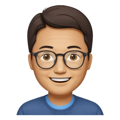 안경을 낀 40대 표준 체격의 한국인 남성 sticker