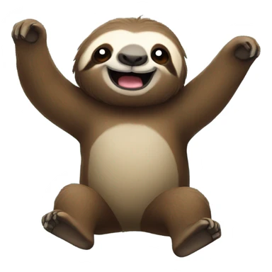 Victorious sloth  sticker