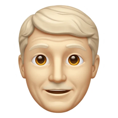 Marble style statue of man head happy sticker