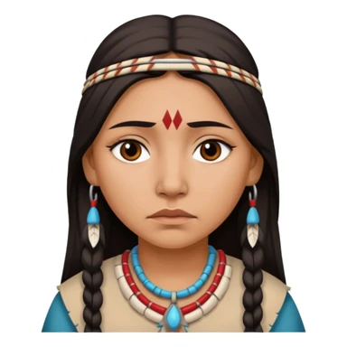sad  eyes Native american woman sticker