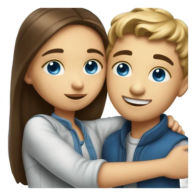 girl kissing  blue eyed home alone boy sticker