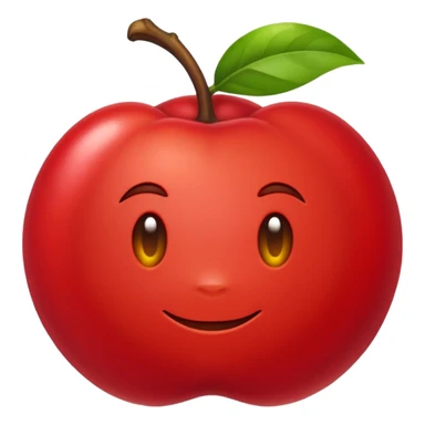 Eu quero um emoji de acerola, mas SEM carinha sticker