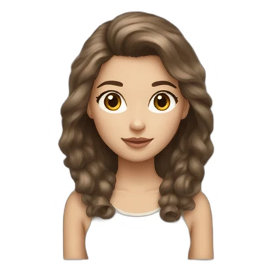 Girl-brunette-and-cat-angora-beige sticker