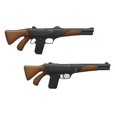 Gun with a bow sticker