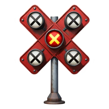 Railroad crossing light sticker