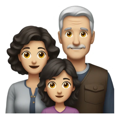 White family love dad 64 year old dark hair mom 57 year old dark hair 22 year old daughter dark hair and 24 year old with dark hair sticker