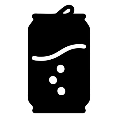 A soda in a metal can sticker