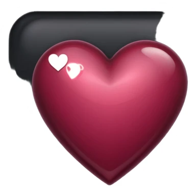 Corazón de color vinotinto oscuro sticker