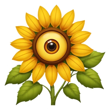 Un girasol y un ojo sticker
