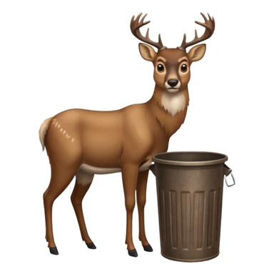 Buck with trashcan sticker