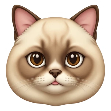chubby siamese cat sticker