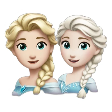 Anna and elsa sticker