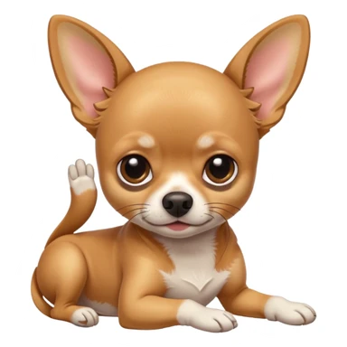 A chihuahua wiping the sweat off his forehead with the back of his hand paw sticker
