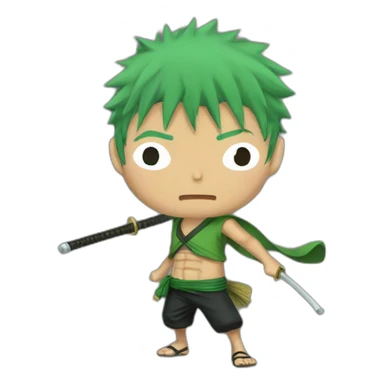 Zoro one piece  who run in the bad direction sticker