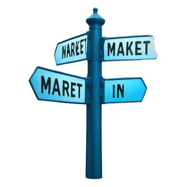 Street sign that says MARKET in blue sticker