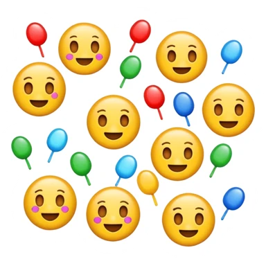Erstell mir ein Emoji mit Konfetti  sticker