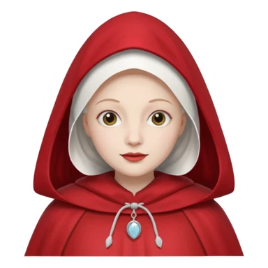 Handmaid's Tale figure with white bonnet and red cape sticker
