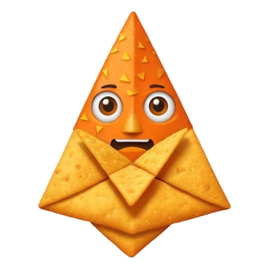 Dorito wearing a shirt sticker