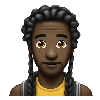 Homme noir du ghetto avec des locks longue sticker