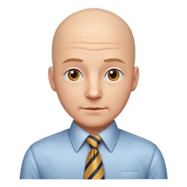 bald with neckties sticker