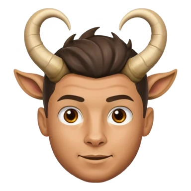 ronaldo whit the goat hornes emojie sticker