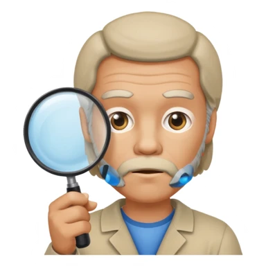 Sócrates mirando con una lupa  sticker