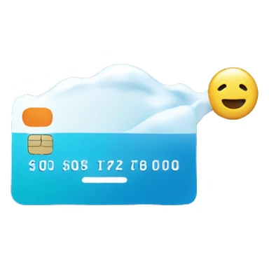 line of snow with debit card sticker
