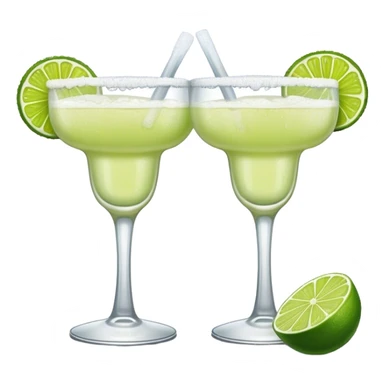 Two margarita glasses clinking cheers sticker