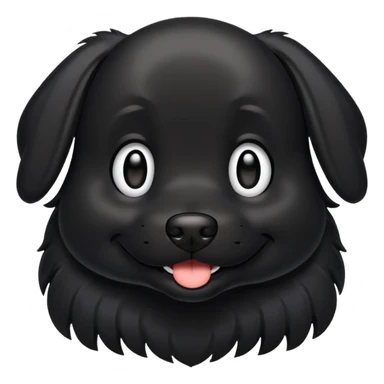 perro negro emoji para copiar y egar sticker