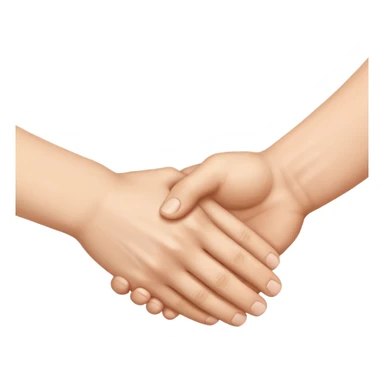 two white hands in a handshake sticker
