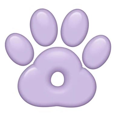 a very light pale pastel purple pawprint sticker
