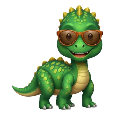 dinosaur wearing sunglasses sticker