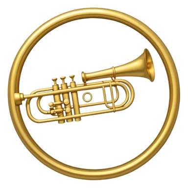 Trombone Inside a circle sticker