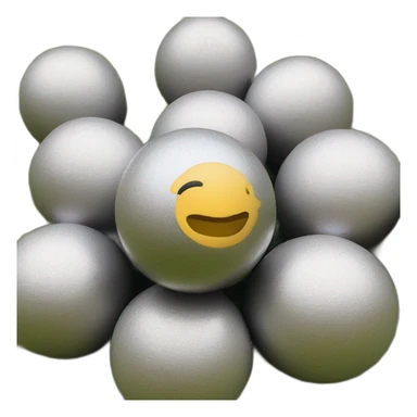 Pétanque balls with cochonnet sticker