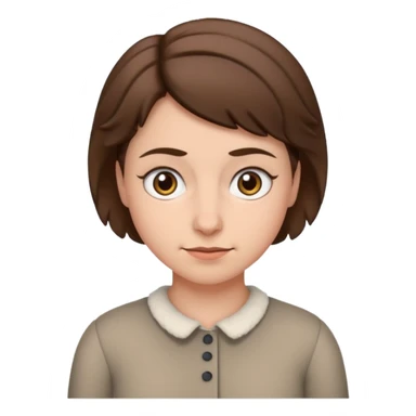 Nervous Sheepish awkward smile, Brows slightly furrowed sticker