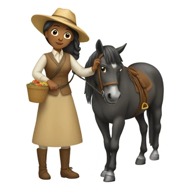 Mujer montando caballo sticker