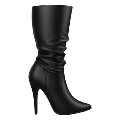 black stiletto knee high heel boots sticker